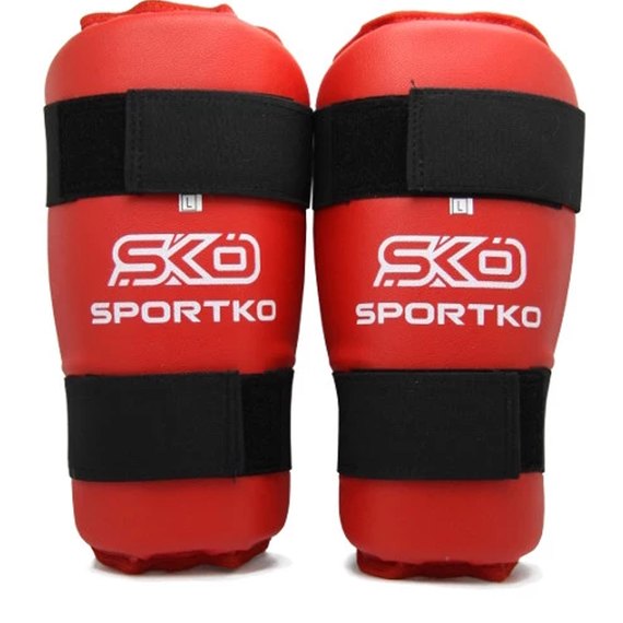 Защита голени Sportko S красный 332, Размер: S, Цвет: Красный