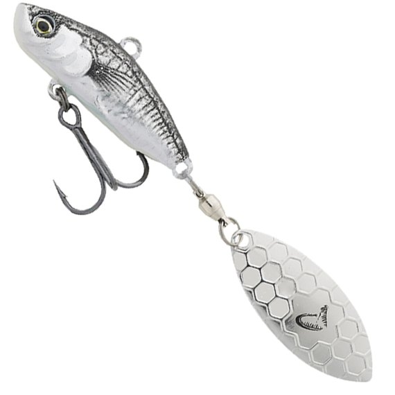 Тейл-спіннер Savage Gear 3D Sticklebait Tailspin 80mm 18.0g Black Silver (76817), Колір: Black Silver