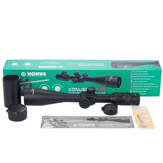 Оптический прицел Konus PRO F30 6-24x52 с подсветкой и сеткой mil-dot, изображение 4