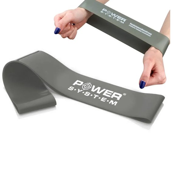 Фітнес-резинка Power System Flex Loop Strong Grey 23 кг (PS_4063_Grey), Навантаження: 23 кг