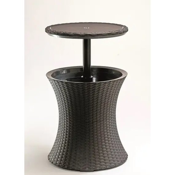 Стол - бар пластиковый Keter Cool Bar Rattan коричневый (7290005828386), Цвет : Коричневый, изображение 2