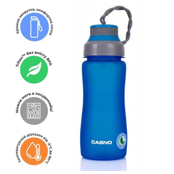 Бутылка для воды Casno 600 мл KXN-1116 Синяя (KXN-1116_Blue), Цвет: Blue, изображение 2