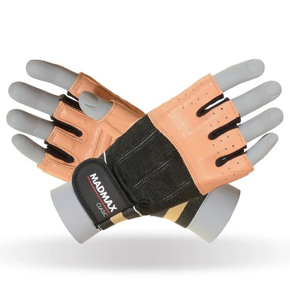 Перчатки для зала MadMax MFG-248 Clasic Brown L (MFG-248-NTB_L), Размер: L, Цвет: Коричневый