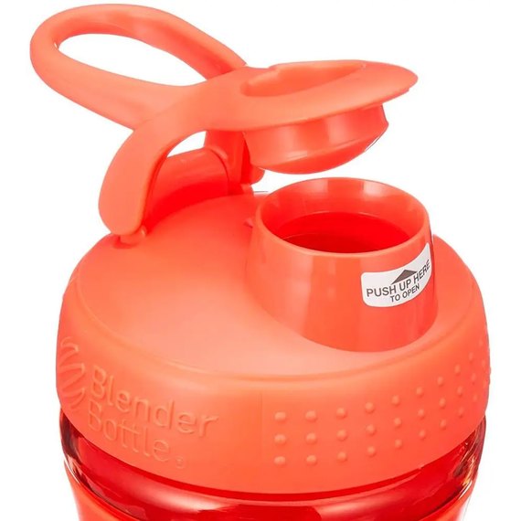 Шейкер спортивний BlenderBottle SportMixer Flip 20oz/590ml Coral (SM 20oz Coral), Колір: Red, зображення 4