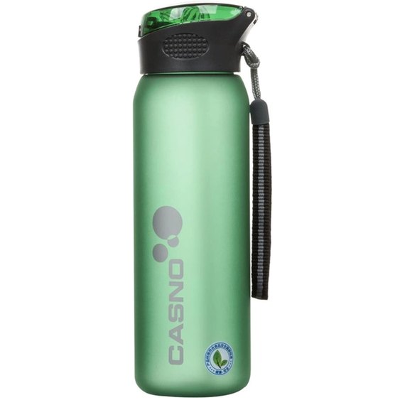Бутылка для воды Casno 600 мл KXN-1196 Зеленая с соломинкой (KXN-1196_Green), Цвет: Green