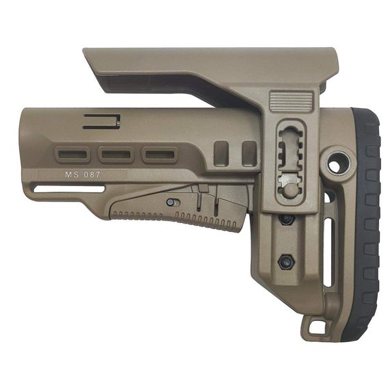 Приклад DLG TBS Tactical PCP Mil-Spec с регулируемой щекой, tan (DLG-087/052), Цвет : Песочный, изображение 3