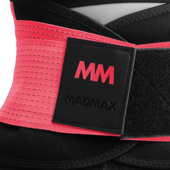 Пояс компрессионный MadMax MFA-277 Slimming belt Black/rubine red M (MFA-277-RED_M), Размер: M, Цвет: Красный, изображение 2
