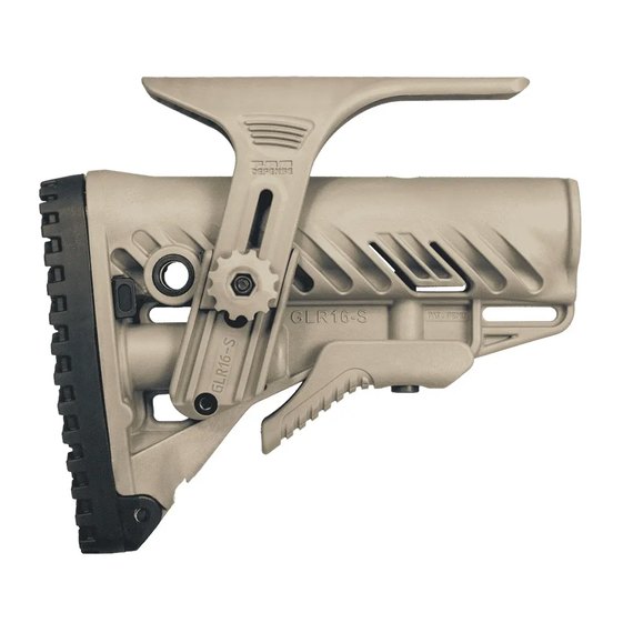 Приклад FAB Defense GLR-16 CP с регулируемой щекой для AR15/M16 Tan (fx-glr16cpt), Цвет : Бежевый, изображение 2