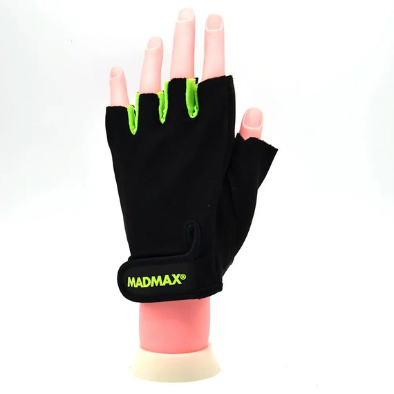 Перчатки для фитнеса MadMax MFG-251 Rainbow Green S (MFG-251-GRN_S), Размер: S, Цвет: Чёрный/Зелёный, изображение 2