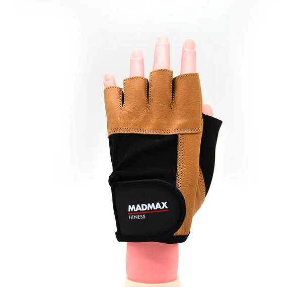 Перчатки для фитнеса MadMax MFG-444 Fitness Brown XL (MFG-444-NTB_XL), Размер: XL, Цвет: Коричневый, изображение 2