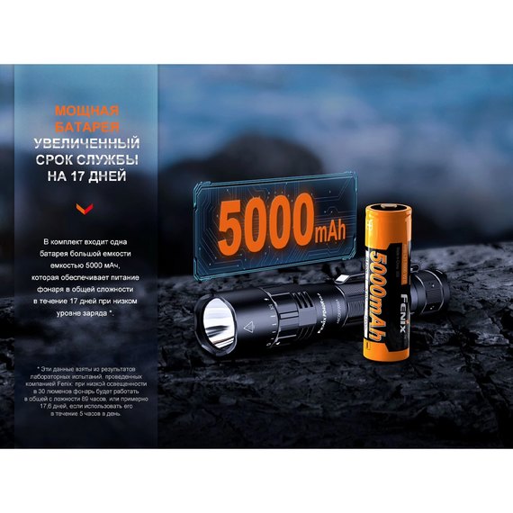 Фонарь ручной Fenix PD40R V3.0 черный (PD40RV3), изображение 9