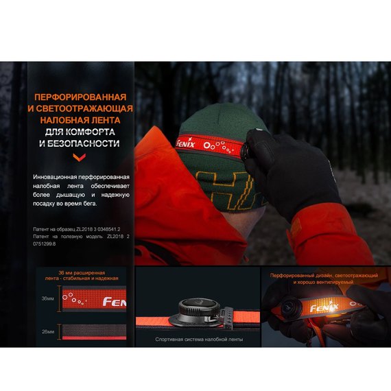 Налобный фонарь Fenix HL32R-T красный (HL32R-TR), Цвет: Красный, изображение 16