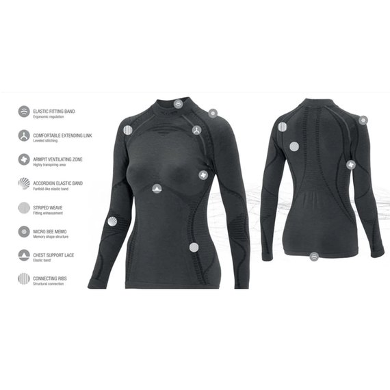 Термокофта женская Accapi Ergowool Iron/Black M/L (ACC WА711.6799-ML), Размер: M/L, Рост: 166-178 см, изображение 3