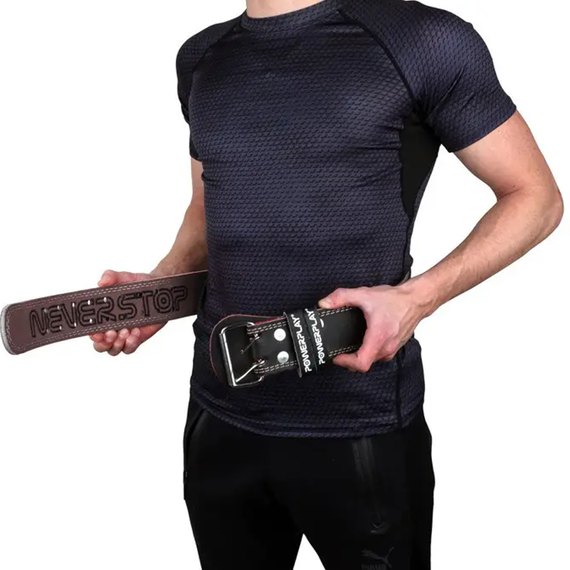 Пояс для тяжелой атлетики PowerPlay 5085 черно-коричневый XL (PP_5085_XL_Black/Brown), Размер: XL, изображение 7