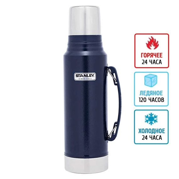 Термос Stanley Legendary Classic 1 Л темно-синий (6939236320078), изображение 2