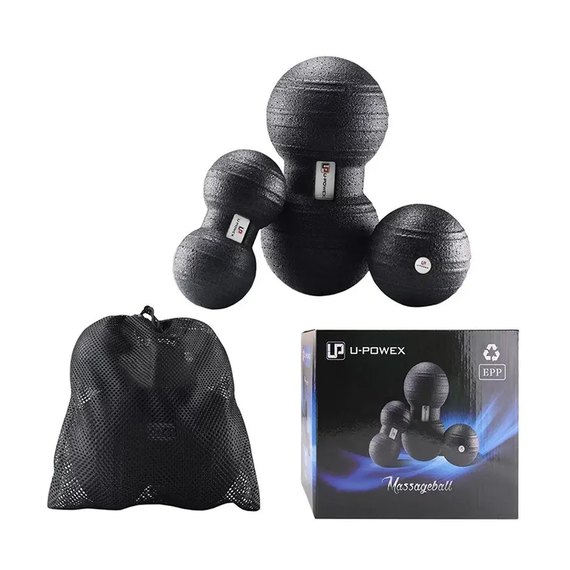 Набор массажных мячиков U-Powex EPP Massage Ball 3 шт Black (UP_1002_Ball_3in)