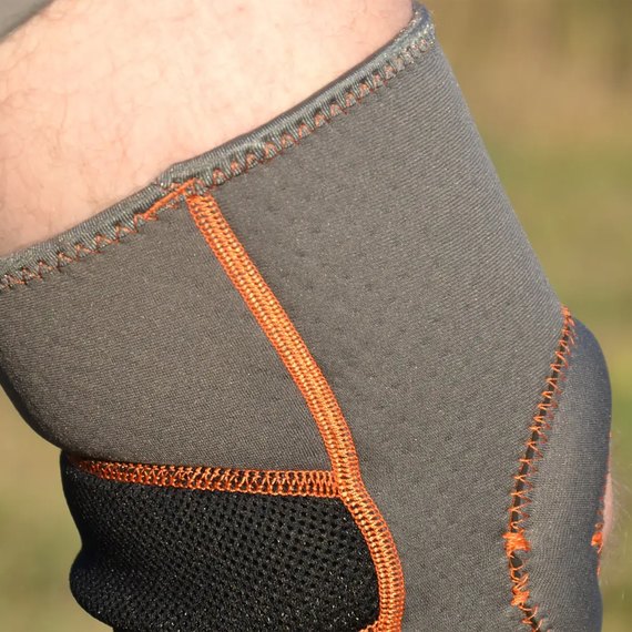 Наколенник MadMax MFA-297 Knee Support with Patella Stabilizer Dark Grey/Orange L (MFA-297_L), Размер: L, изображение 3