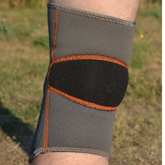 Наколенник MadMax MFA-297 Knee Support with Patella Stabilizer Dark Grey/Orange L (MFA-297_L), Размер: L, изображение 5