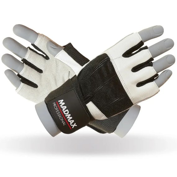 Рукавички для фітнесу MadMax MFG-269 Professional White XXL (MFG-269-White_XXL), Розмір: XXL, Колір: Білий
