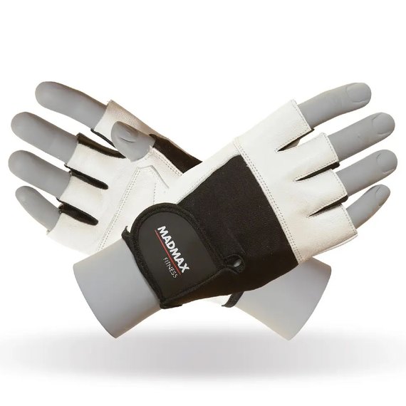 Рукавички для фітнесу MadMax MFG-444 Fitness White XXL (MFG-444-White_XXL), Розмір: XXL, Колір: Білий