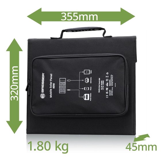 Портативное зарядное устройство - солнечная панель Bresser Mobile Solar Charger 40 Watt USB DC (3810040) 930149, изображение 4
