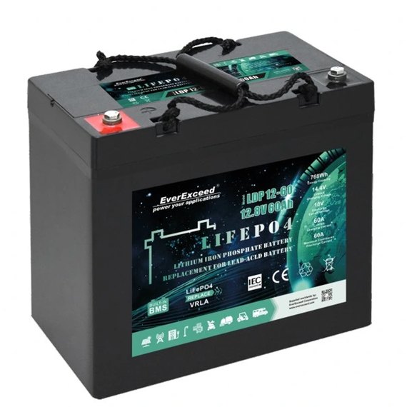 Акумуляторна батарея EverExceed 12.8V 60Ah LDP 12-60 c Bluetooth