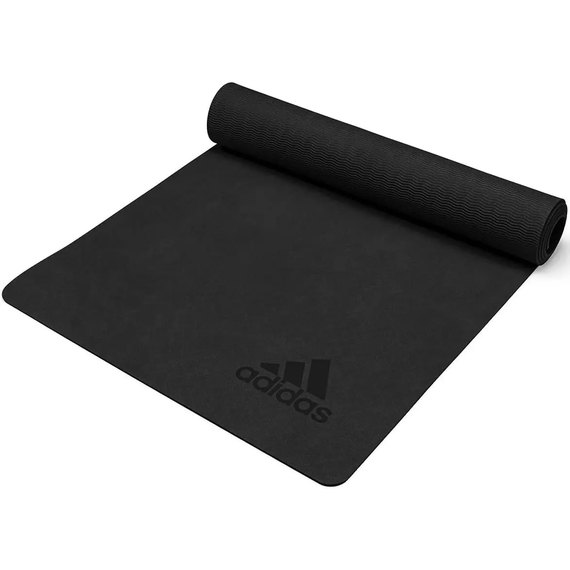 Килимок для йоги Adidas Premium Yoga Mat чорний 176х61х0.5 см (ADYG-10300BK), Колір: Чорний, зображення 2