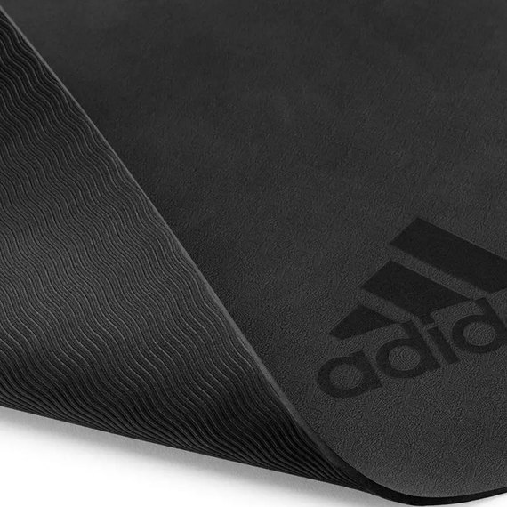 Килимок для йоги Adidas Premium Yoga Mat чорний 176х61х0.5 см (ADYG-10300BK), Колір: Чорний, зображення 4