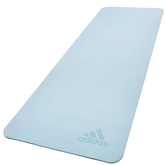 Килимок для йоги Adidas Premium Yoga Mat блакитний 176х61х0.5 см (ADYG-10300BL), Колір: Світло-блакитний, зображення 3