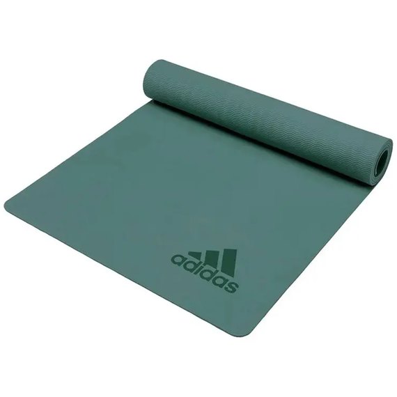 Коврик для йоги Adidas Premium Yoga Mat темно-зеленый 176х61х0.5 см (ADYG-10300RG), Цвет : Зелёный, изображение 2