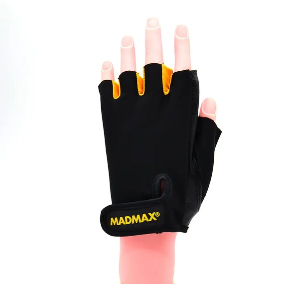 Перчатки для фитнеса MadMax MFG-251 Rainbow Orange L (MFG-251-ORG_L), Размер: L, Цвет: Черный/Оранжевый, изображение 2
