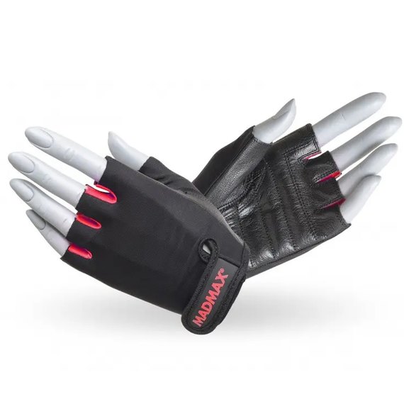 Перчатки для фитнеса MadMax MFG-251 Rainbow Rubine Red L (MFG-251-RED_L), Размер: L, Цвет: Чёрный/Красный