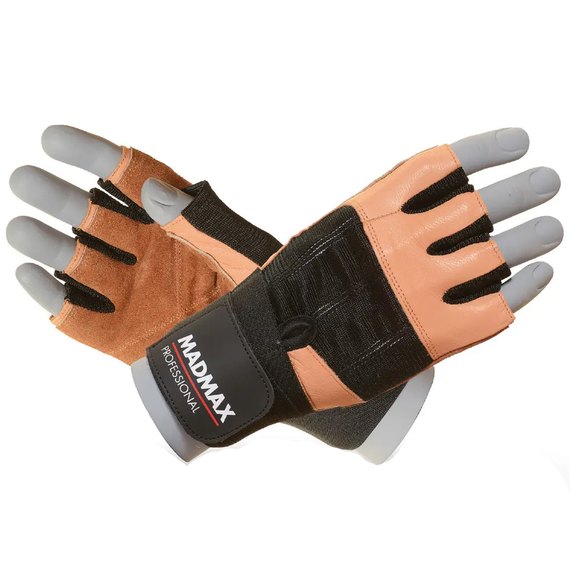 Перчатки для фитнеса MadMax MFG-269 Professional Brown S (MFG-269-Brown_S), Размер: S, Цвет: Коричневый