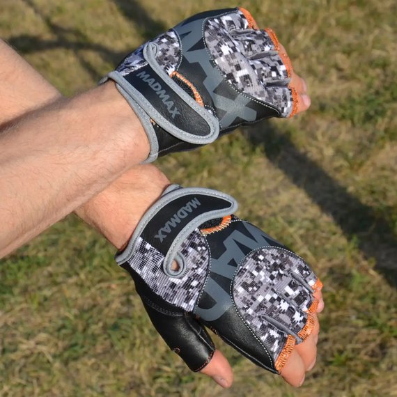 Рукавички для фітнесу MadMax MFG-831 Mti 83.1 Grey/Digital Camo S (MFG-831_S), Розмір: S, зображення 5