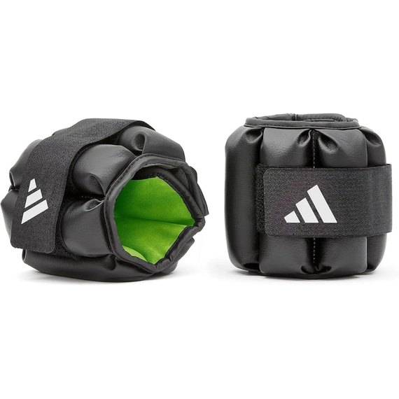 Утяжелители на щиколотки/запястья Adidas Performance Ankle черный/зеленый 1.5 кг (ADWT-12632), Вес одного утяжелителя, кг: 1.5 кг