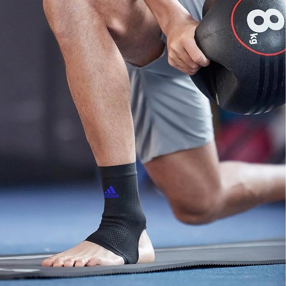 Фиксатор щиколотки Adidas Performance Ankle Support черный/синий S (ADSU-13311BL), Размер: S, Цвет: Чёрный/Синий, изображение 6