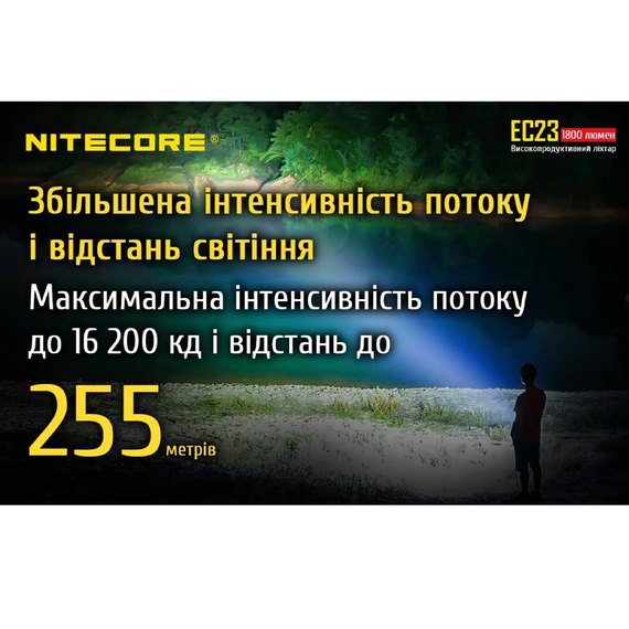 Фонарь ручной Nitecore EC23 (6-1279), изображение 4