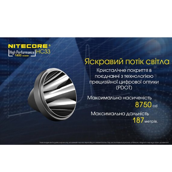 Налобный фонарь Nitecore HC33 (6-1282), изображение 6
