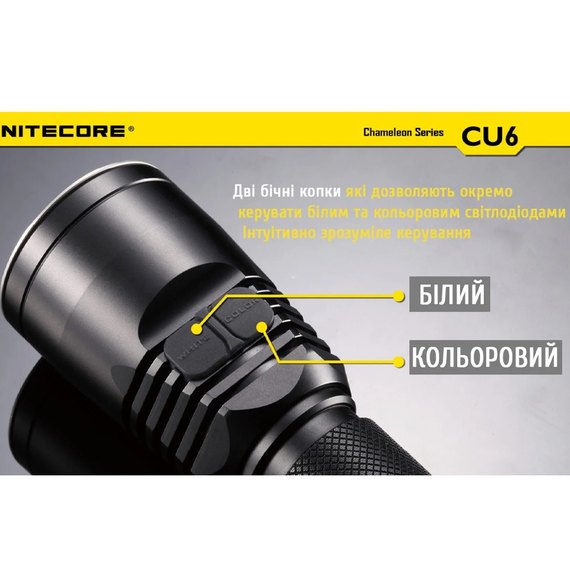 Тактичний ліхтар Nitecore CU6 з білим та ультрафіолетовим світлом (6-1106), зображення 3
