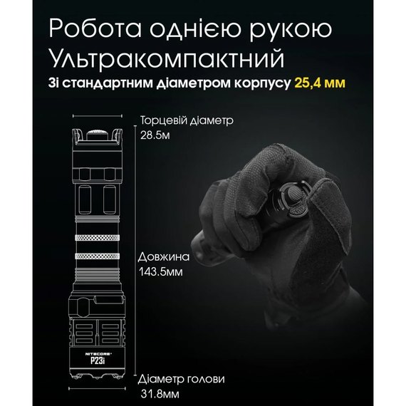 Тактический фонарь Nitecore P23i (6-1489), изображение 21