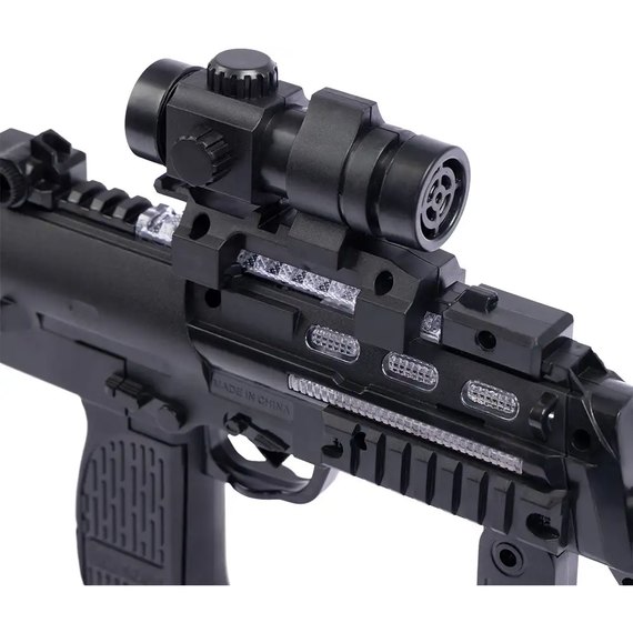 Іграшковий світло-звуковий автомат ZIPP Toys HK MP7 Чорний (810B), зображення 4