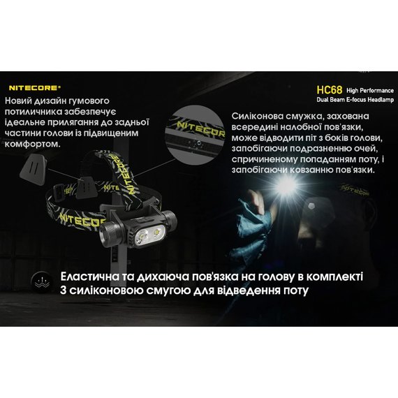 Налобный фонарь Nitecore HC68 (6-1462), изображение 23
