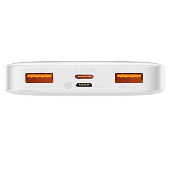 Повербанк Baseus Bipow Digital Display 10000 mAh 20W White (PPDML-L02), Цвет : Белый, изображение 4