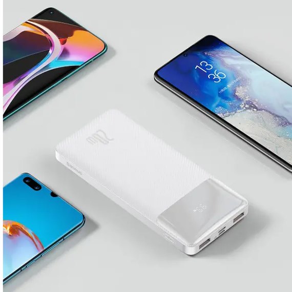 Повербанк Baseus Bipow Digital Display 10000 mAh 20W White (PPDML-L02), Цвет : Белый, изображение 8