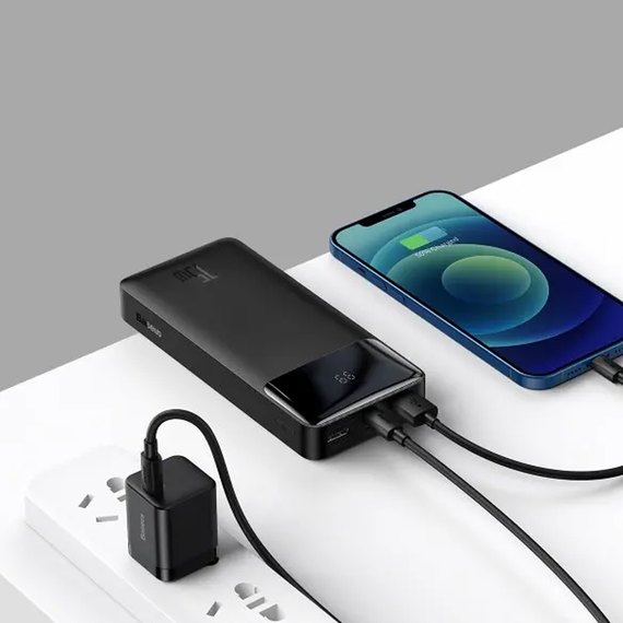 Повербанк Baseus Bipow Digital Display 20000 mAh 15W Black (PPDML-J01), Колір: Чорний, зображення 9