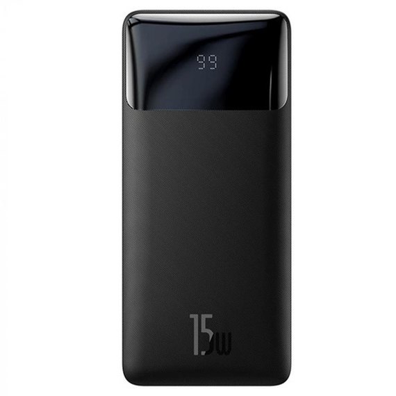 Повербанк Baseus Bipow Digital Display Overseas 20000 mAh 15W Black (PPBD050101), Цвет : Чёрный