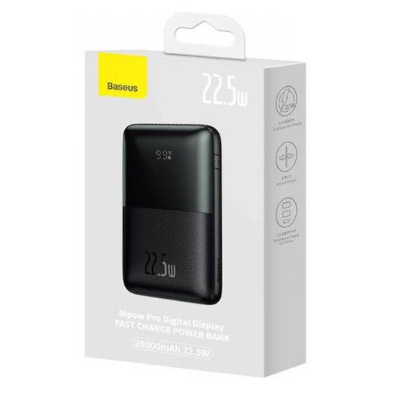 Повербанк Baseus Bipow Pro Digital Display Fast Charge 20000 mAh 22.5W Black (PPBD030001), Цвет : Чёрный, изображение 7