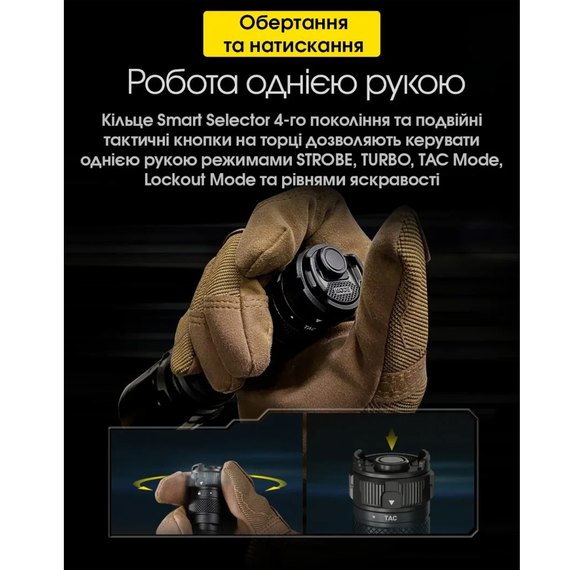 Тактический фонарь Nitecore SRT7i (6-1076_i), изображение 3