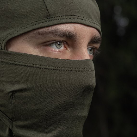 Балаклава-ниндзя M-TAC Polartec потоотводящая army olive S (40411062), Цвет : Olive, Размер: S, изображение 8