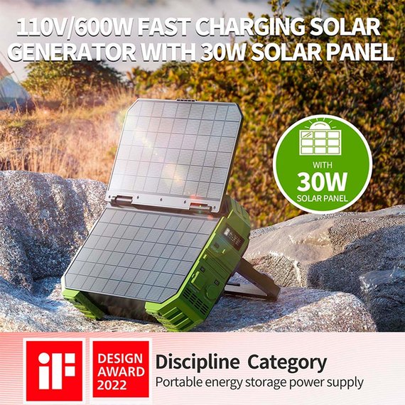 Портативная электростанция Browey Solar Panel 22w PN-600 EU Version 600W green (000009151), изображение 3